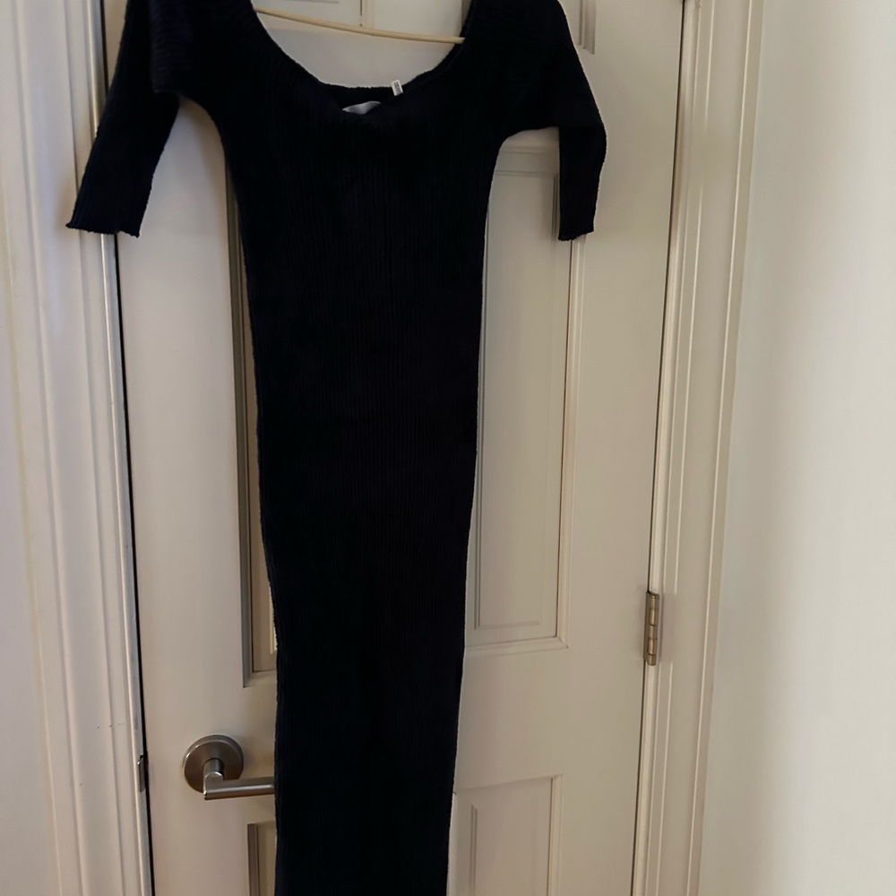 Dress Helmut lung velvet navy dress size medium
